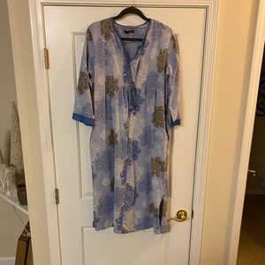 Stan Herman Cotton Zip Robe/Loungewear/Cover Up